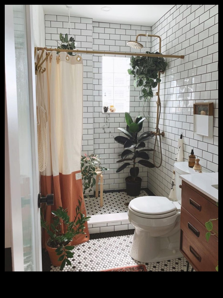 Bohemian διακόσμηση μπάνιου για μικρούς χώρους 5 Ποιες είναι μερικές ιδέες διακόσμησης μπάνιου Bohemian για έναν μικρό χώρο;