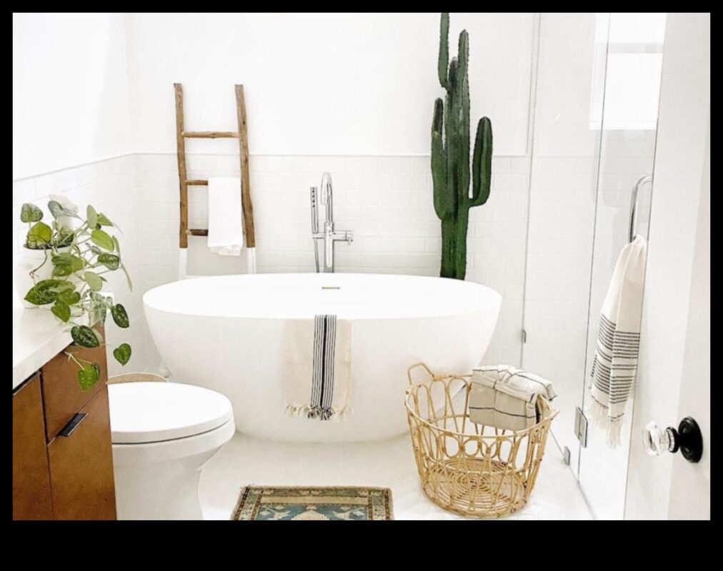 Ποιες είναι μερικές ιδέες διακόσμησης μπάνιου Bohemian για έναν μικρό χώρο;